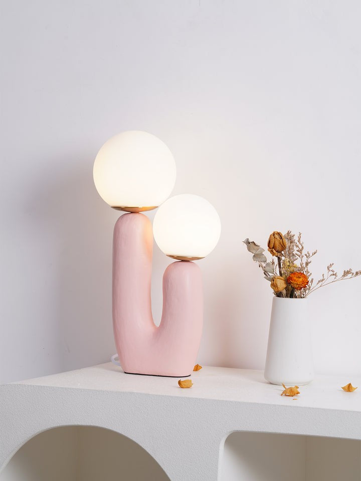 Rough Finish Resin Table Lamp with LED G9 Bulb – Modern Indoor Accent Light