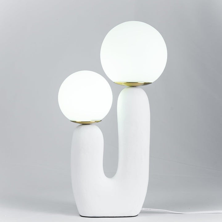 Rough Finish Resin Table Lamp with LED G9 Bulb – Modern Indoor Accent Light