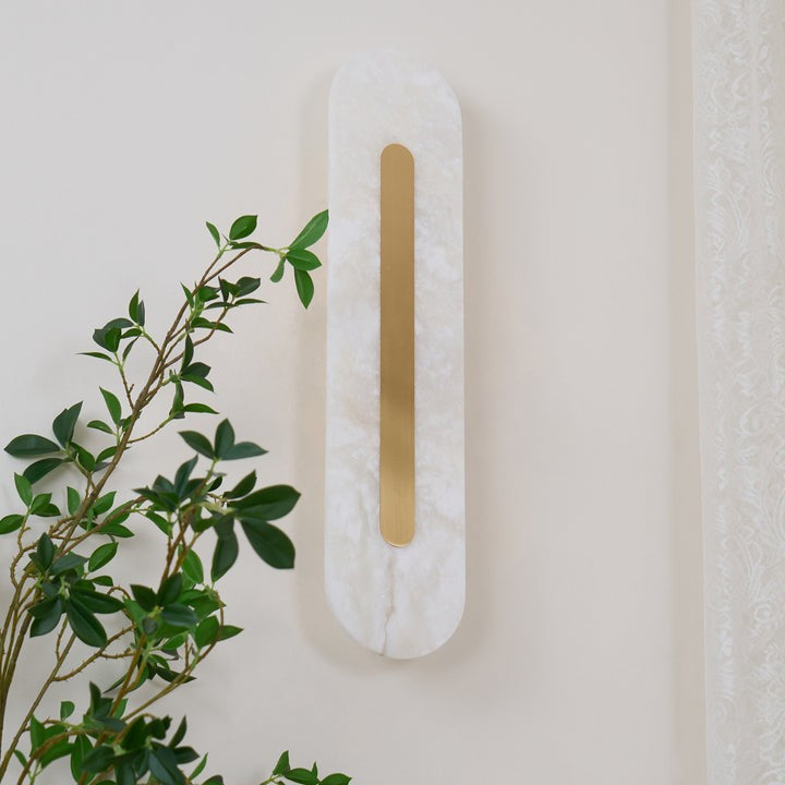 Round Alabaster LED Wall Sconce