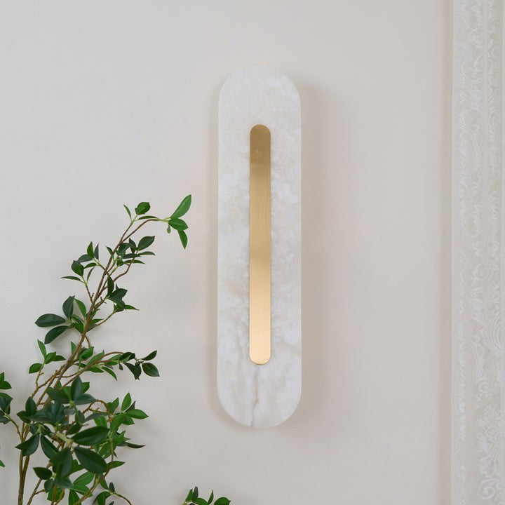 Round Alabaster LED Wall Sconce