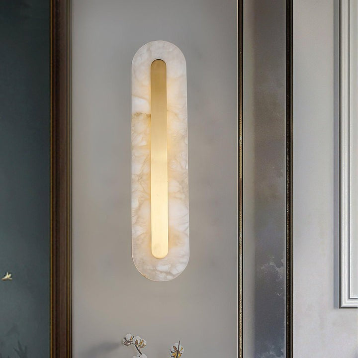 Round Alabaster LED Wall Sconce