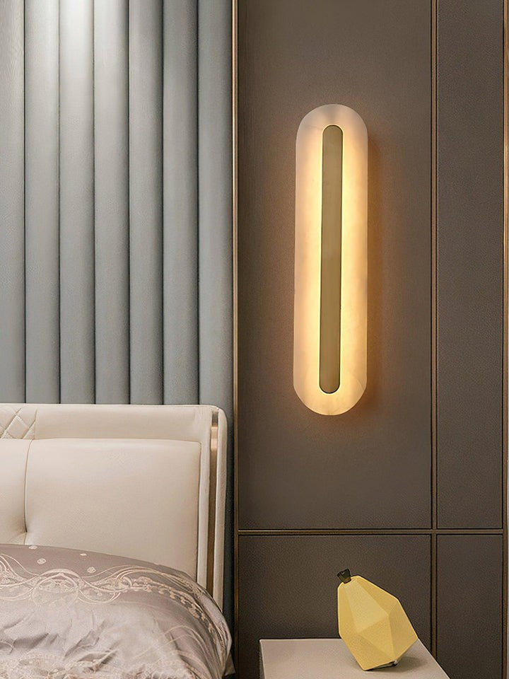 Round Alabaster LED Wall Sconce