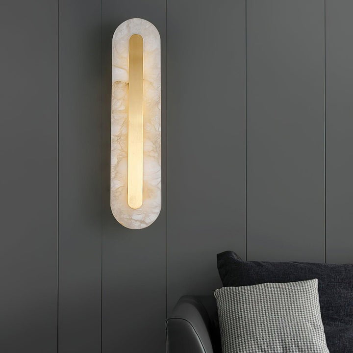 Round Alabaster LED Wall Sconce