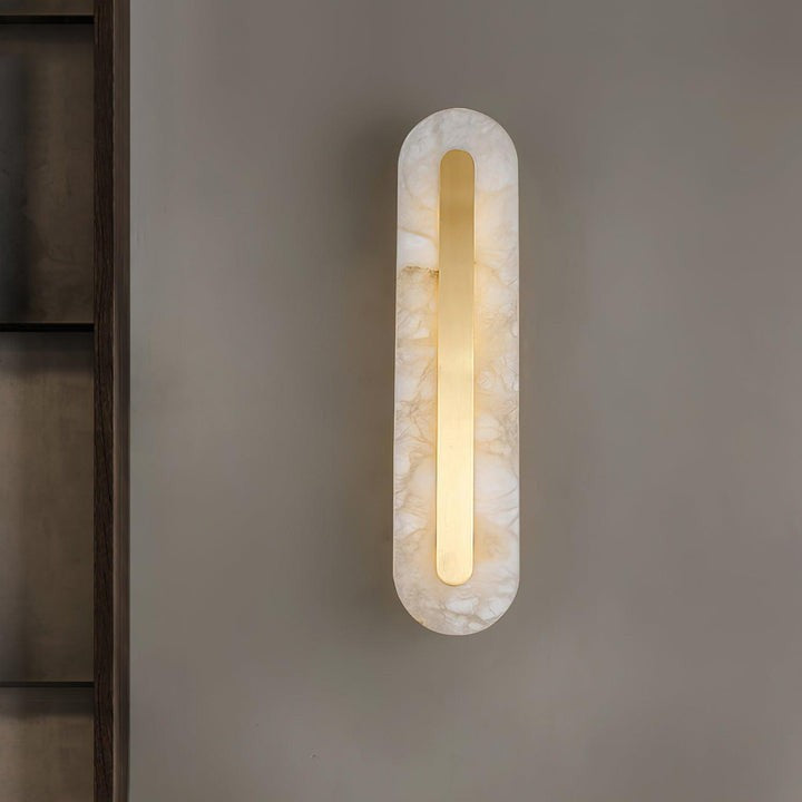 Round Alabaster LED Wall Sconce