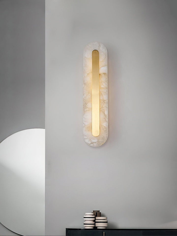 Round Alabaster LED Wall Sconce