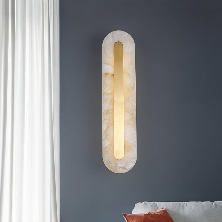 Round Alabaster LED Wall Sconce