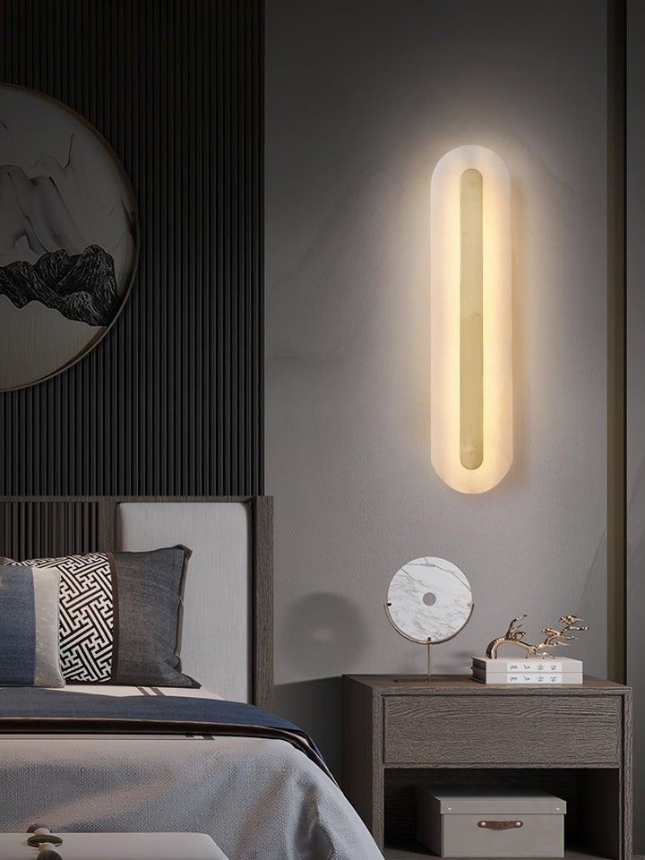 Round Alabaster LED Wall Sconce