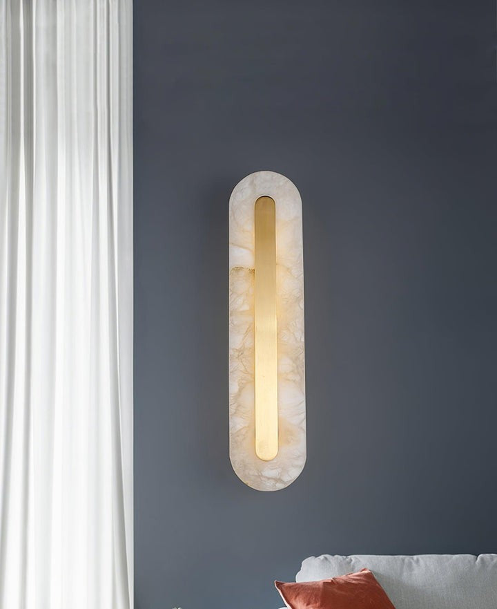 Round Alabaster LED Wall Sconce