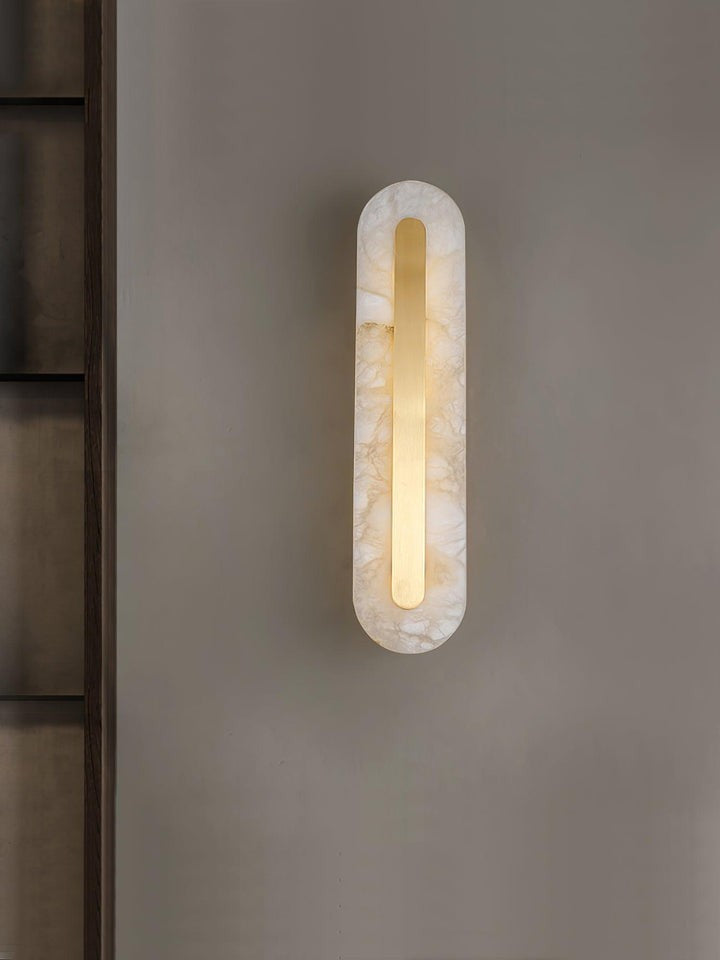 Round Alabaster LED Wall Sconce