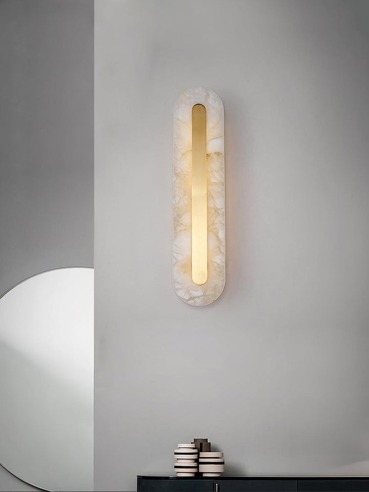 Round Alabaster LED Wall Sconce