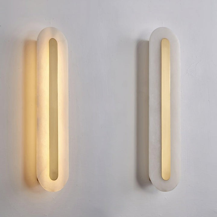 Round Alabaster LED Wall Sconce