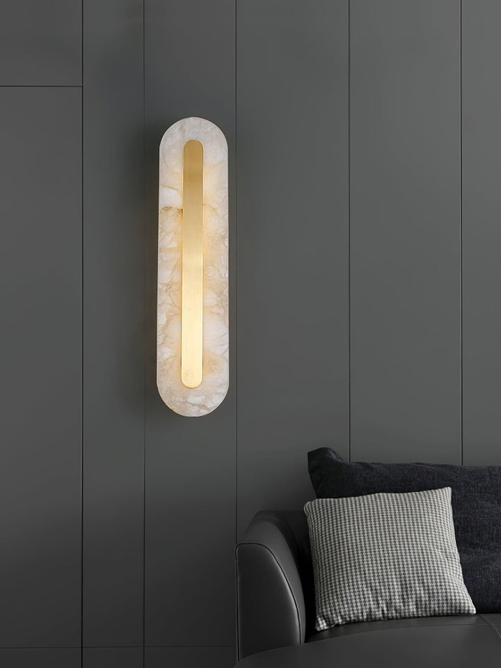 Round Alabaster LED Wall Sconce
