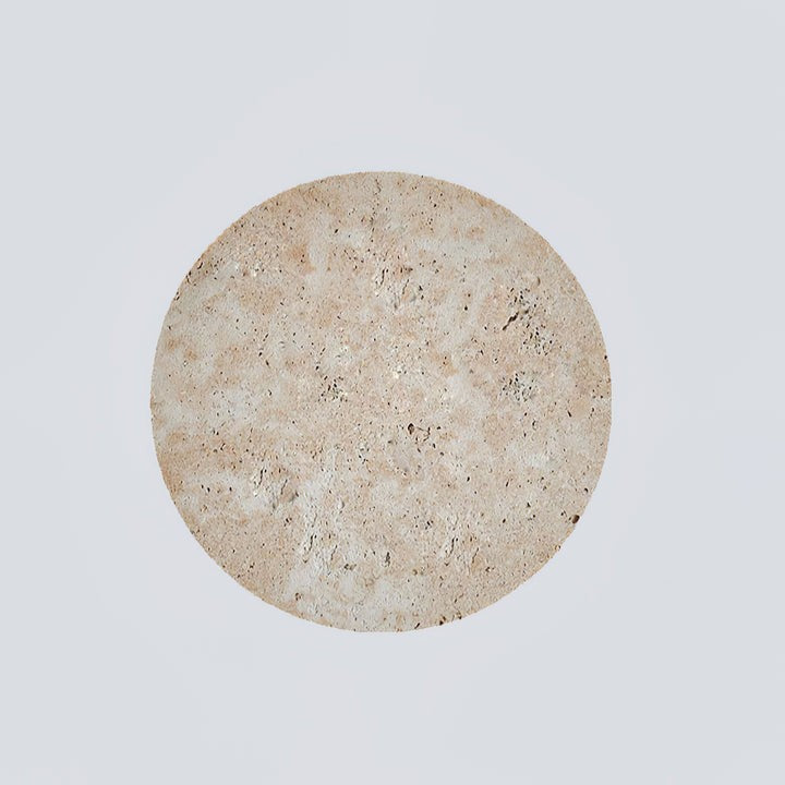 Round Travertine LED Wall Sconce