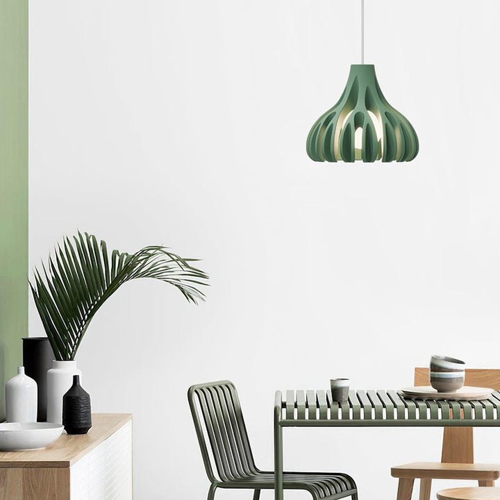 Sculptural Coral Resin Arc Pendant Light