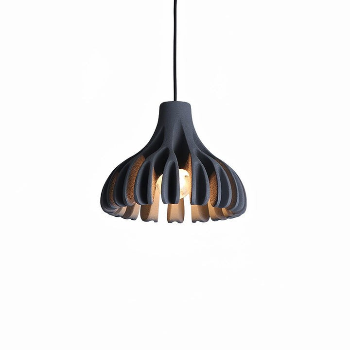 Sculptural Coral Resin Arc Pendant Light