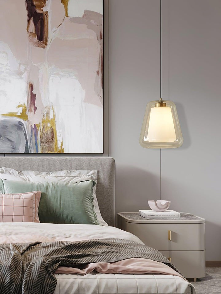 Sleek Glass Modern Pendant Light