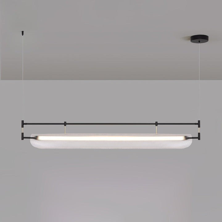 Sleek LED Linear Strip Chandelier