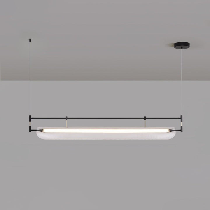 Sleek LED Linear Strip Chandelier