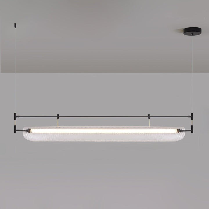 Sleek LED Linear Strip Chandelier