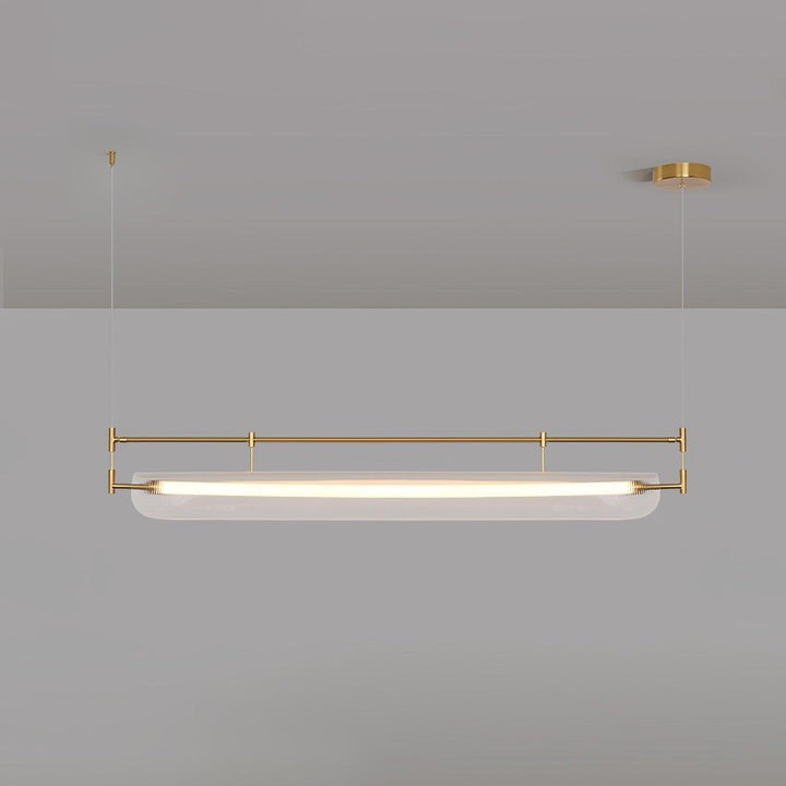 Sleek LED Linear Strip Chandelier