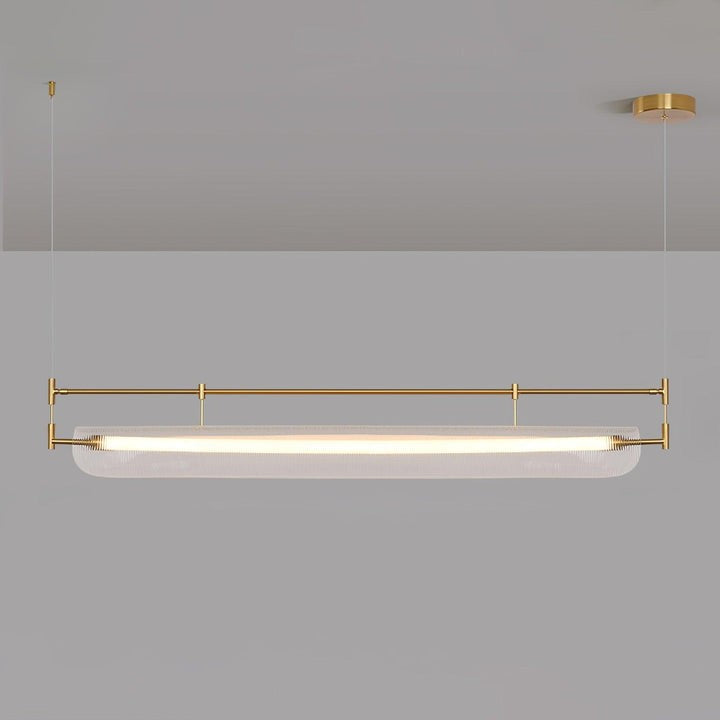 Sleek LED Linear Strip Chandelier