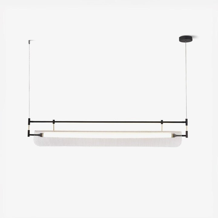 Sleek LED Linear Strip Chandelier