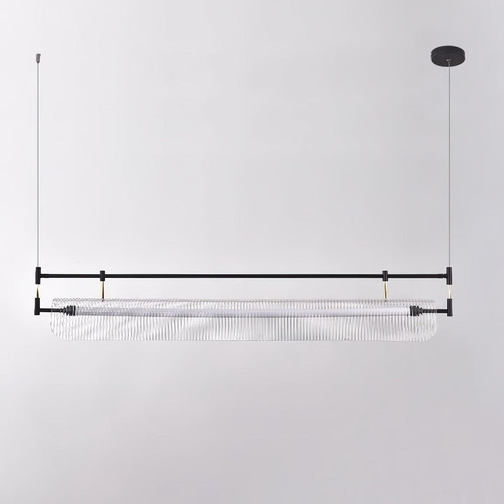 Sleek LED Linear Strip Chandelier