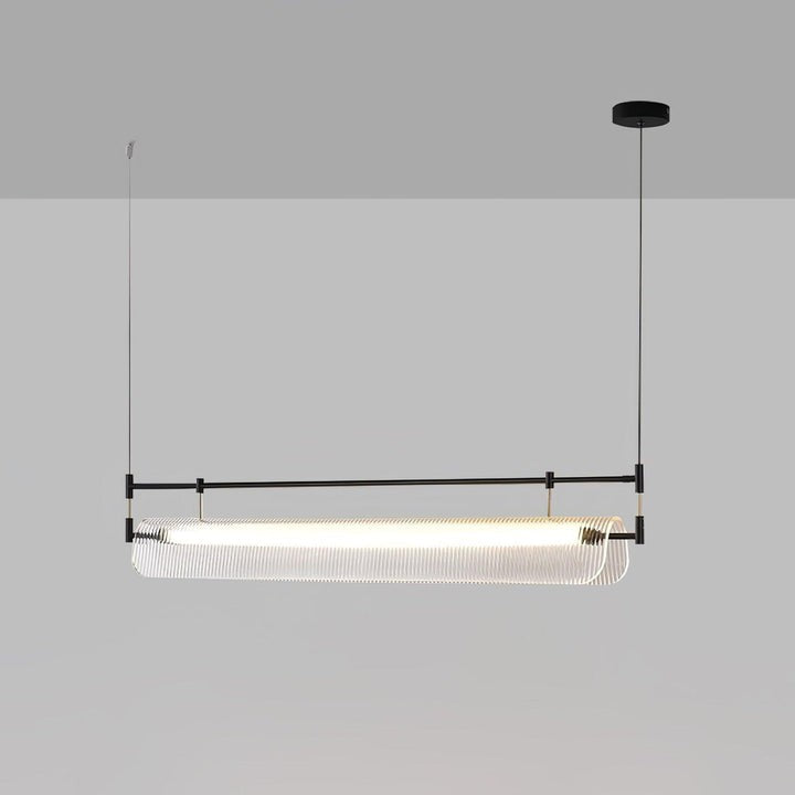 Sleek LED Linear Strip Chandelier