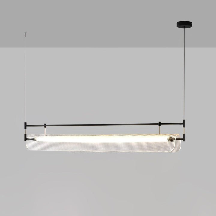 Sleek LED Linear Strip Chandelier