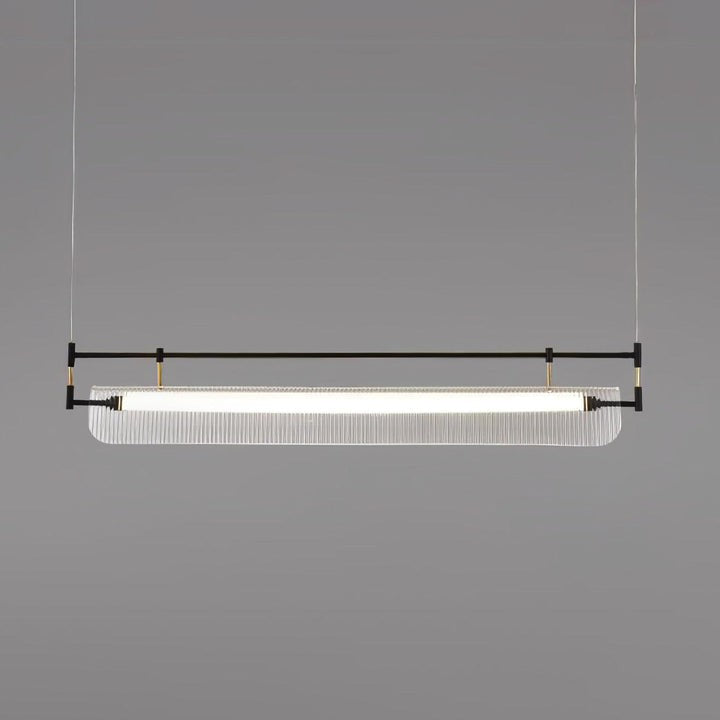 Sleek LED Linear Strip Chandelier