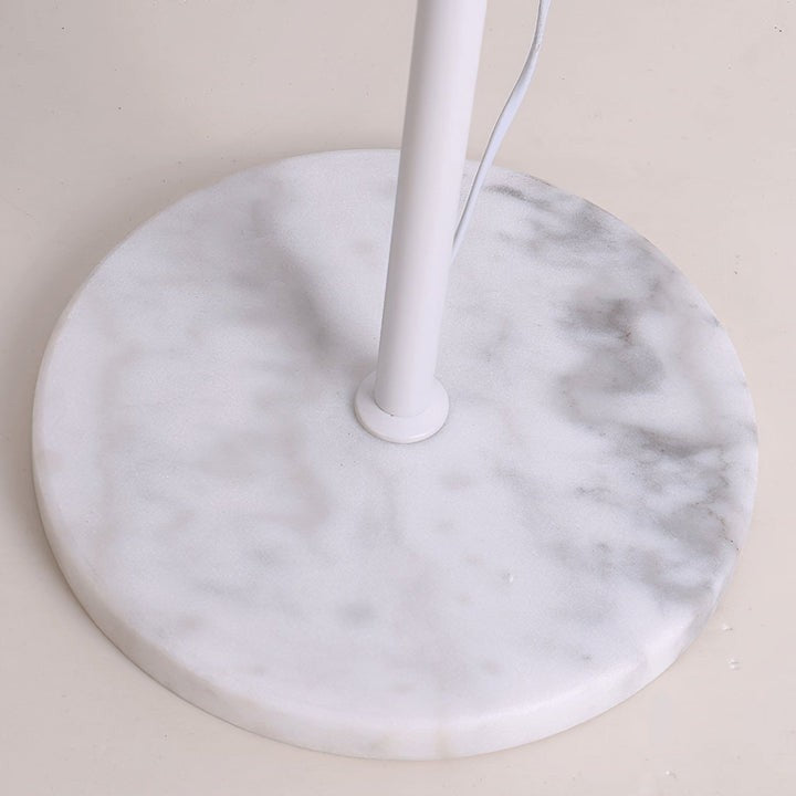 Slim Metal and Marble Base Floor Lamp