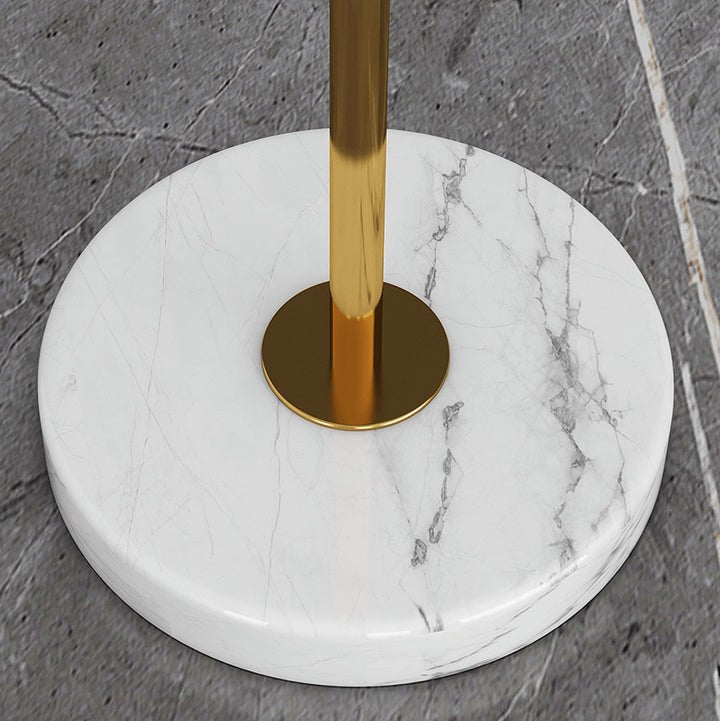 Slim Metal and Marble Base Floor Lamp