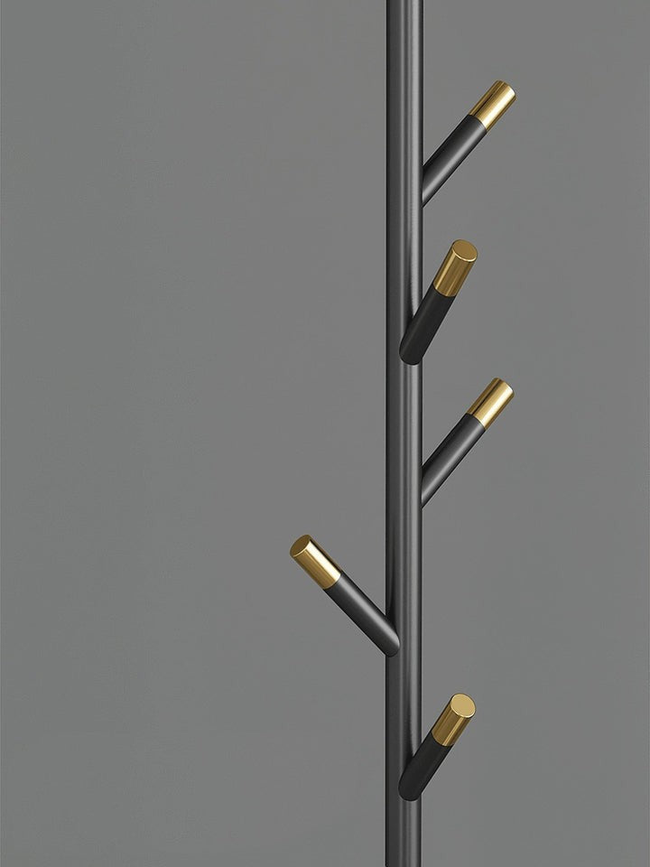 Slim Metal and Marble Base Floor Lamp