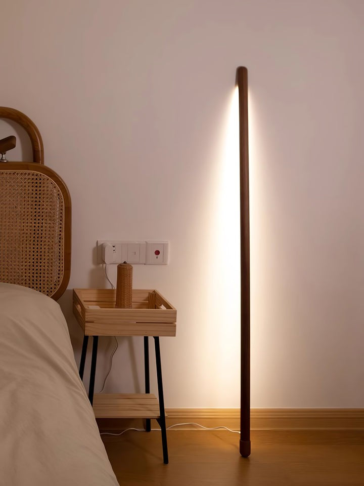 Slim Wood LED Ambient Floor Lamp with Acrylic Diffuser