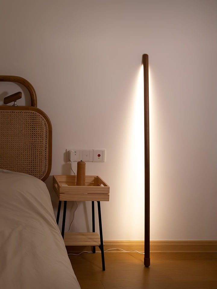 Slim Wood LED Ambient Floor Lamp with Acrylic Diffuser