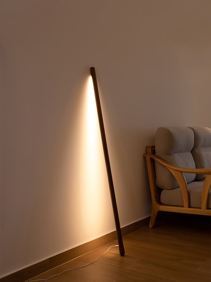 Slim Wood LED Ambient Floor Lamp with Acrylic Diffuser