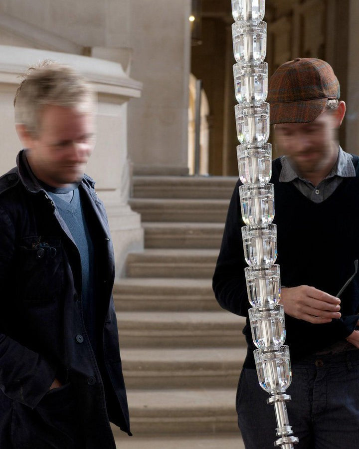 Snake-Inspired Crescent LED Chandelier - Style A