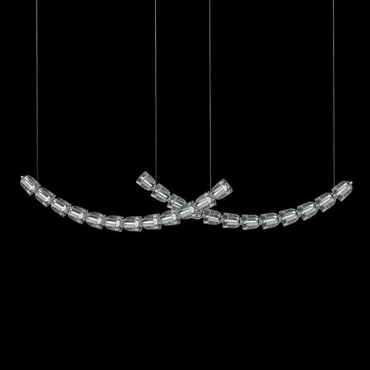 Snake-Inspired Crescent LED Chandelier - Style A