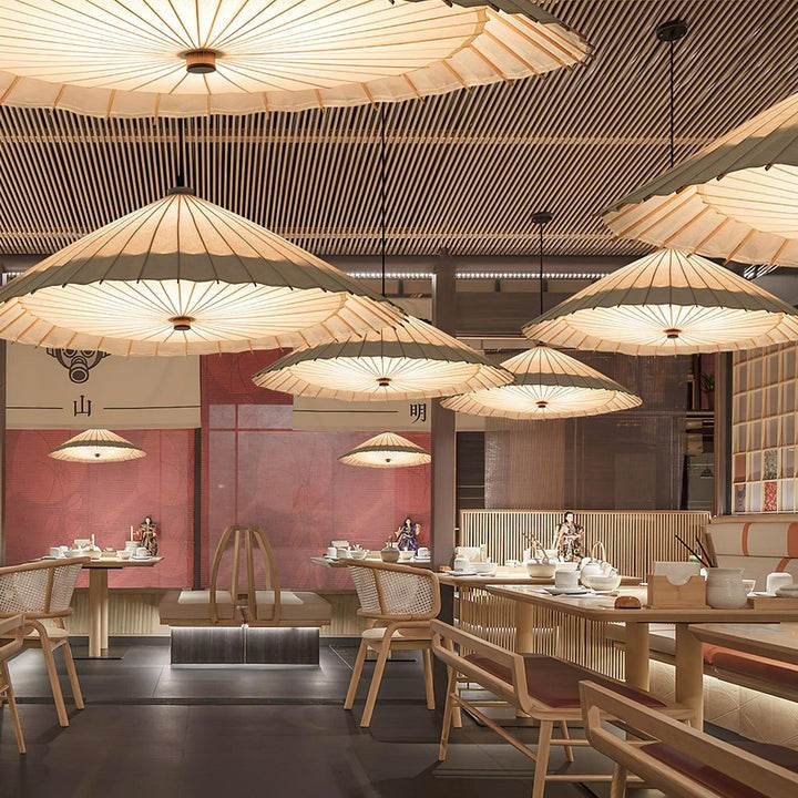 Soothing Fabric Umbrella Pendant Light