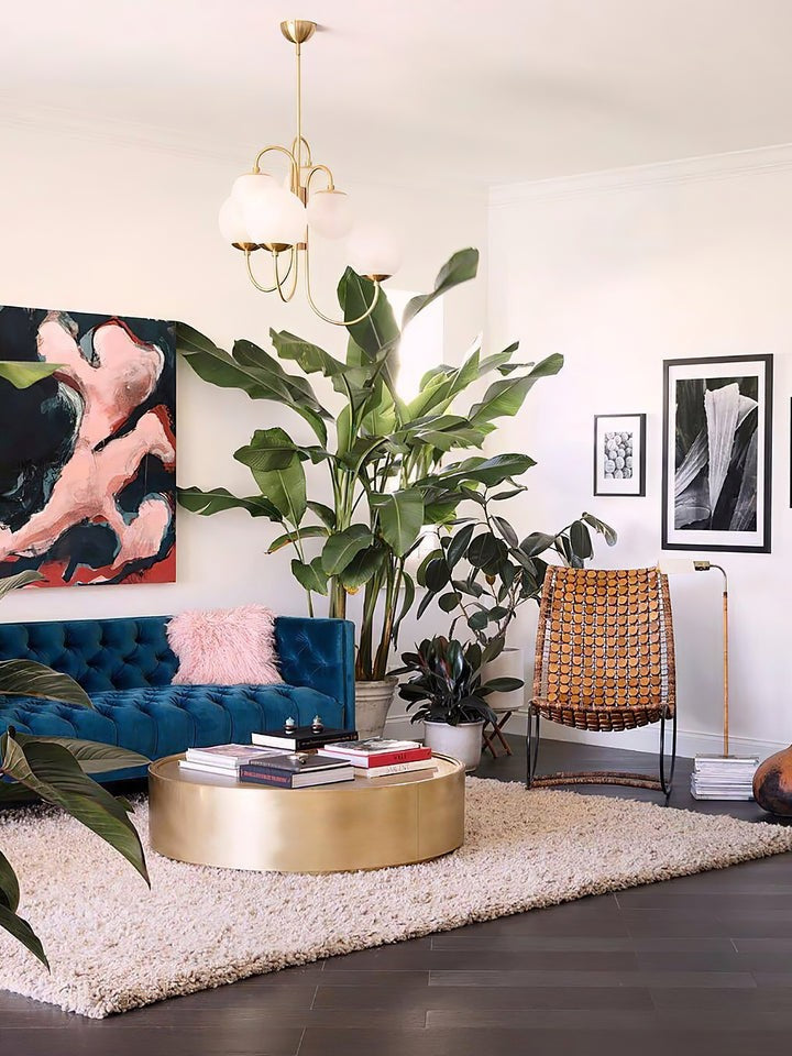 Swan-Neck Metal & Glass Globe Chandelier