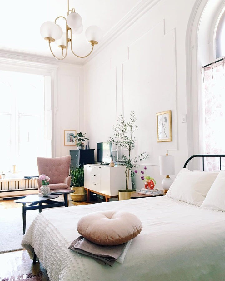 Swan-Neck Metal & Glass Globe Chandelier