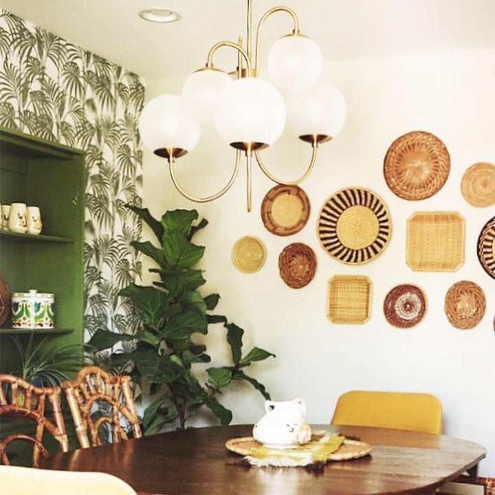 Swan-Neck Metal & Glass Globe Chandelier