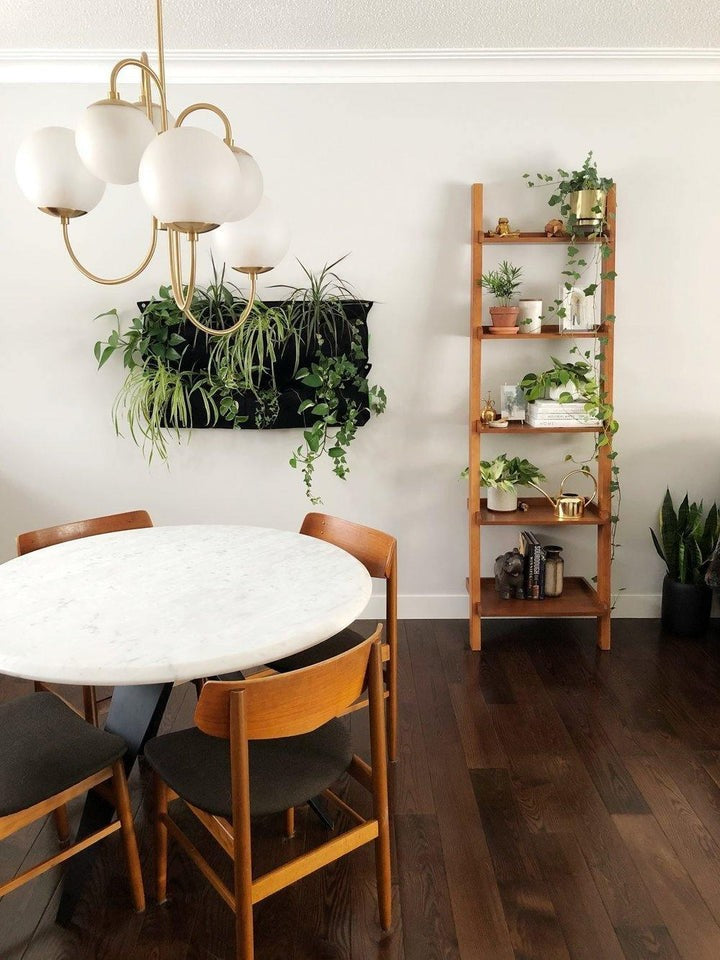 Swan-Neck Metal & Glass Globe Chandelier