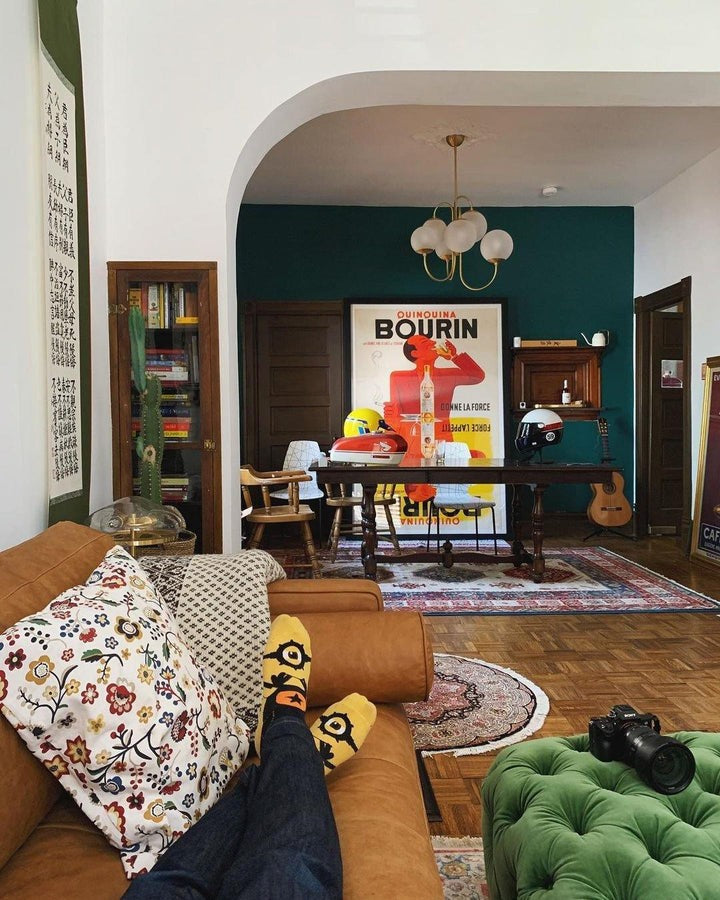 Swan-Neck Metal & Glass Globe Chandelier