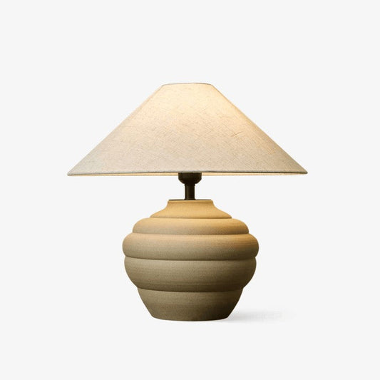 Textured Ceramic Ripple Table Lamp