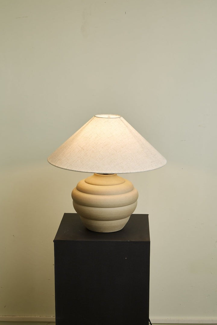 Textured Ceramic Ripple Table Lamp