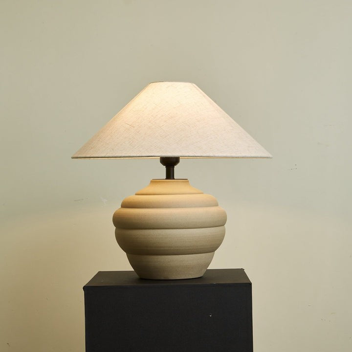 Textured Ceramic Ripple Table Lamp