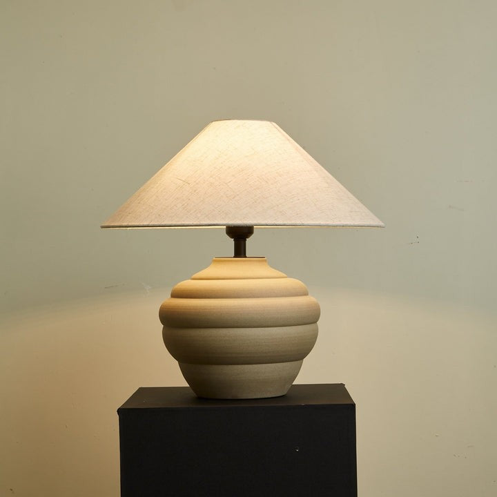 Textured Ceramic Ripple Table Lamp