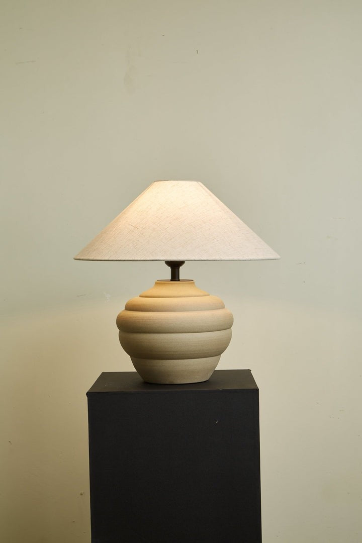Textured Ceramic Ripple Table Lamp