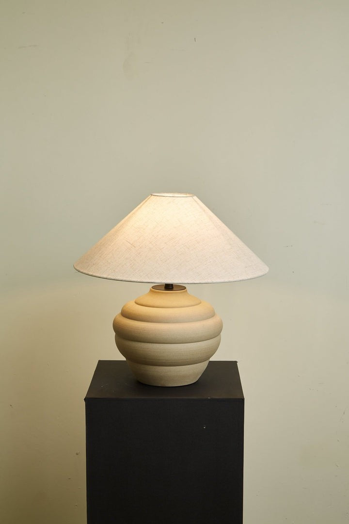 Textured Ceramic Ripple Table Lamp
